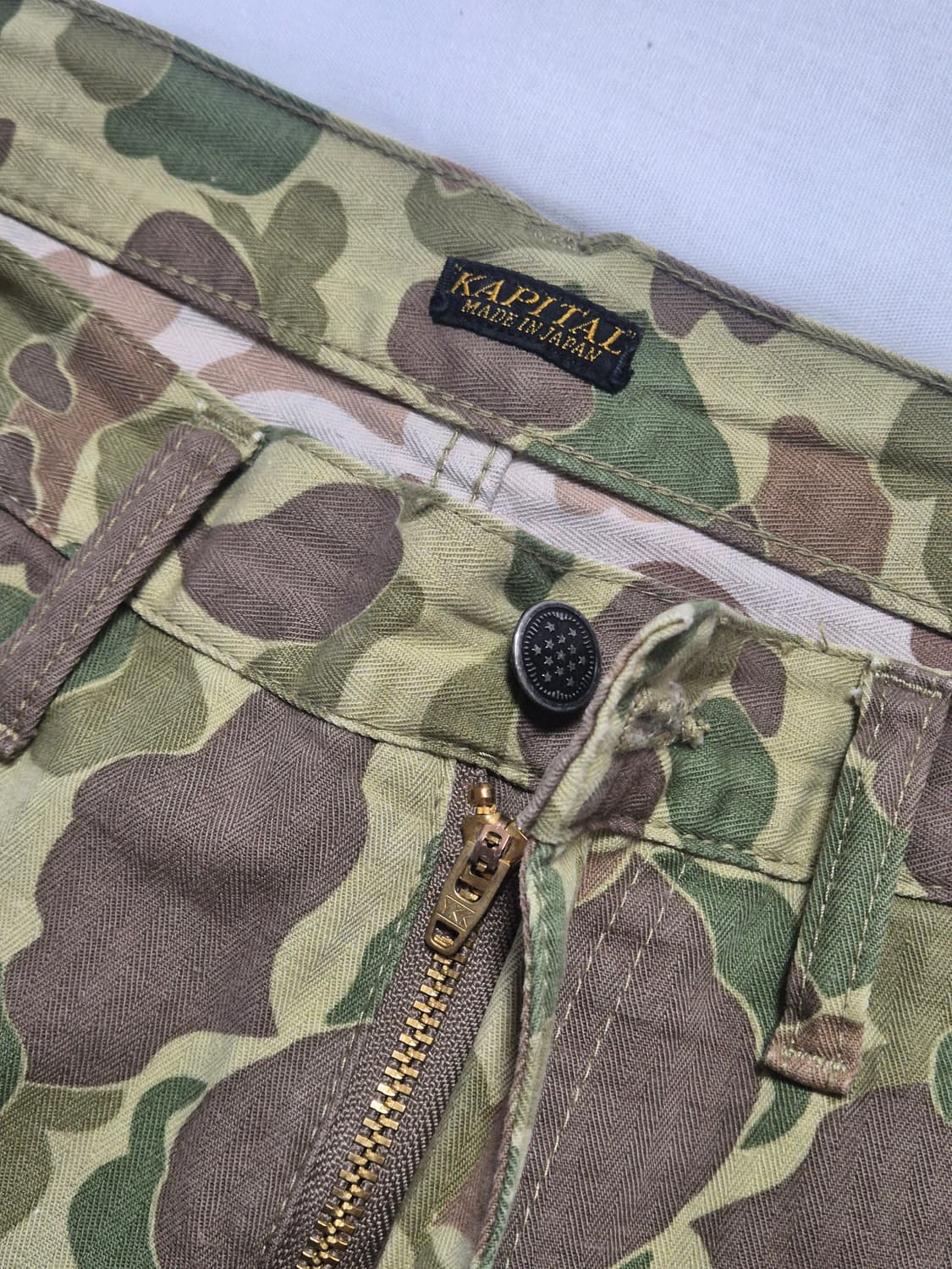 캐피탈 헌터 카모 해링본 포트 배기 팬츠 3사이즈 판매 상품이미지5