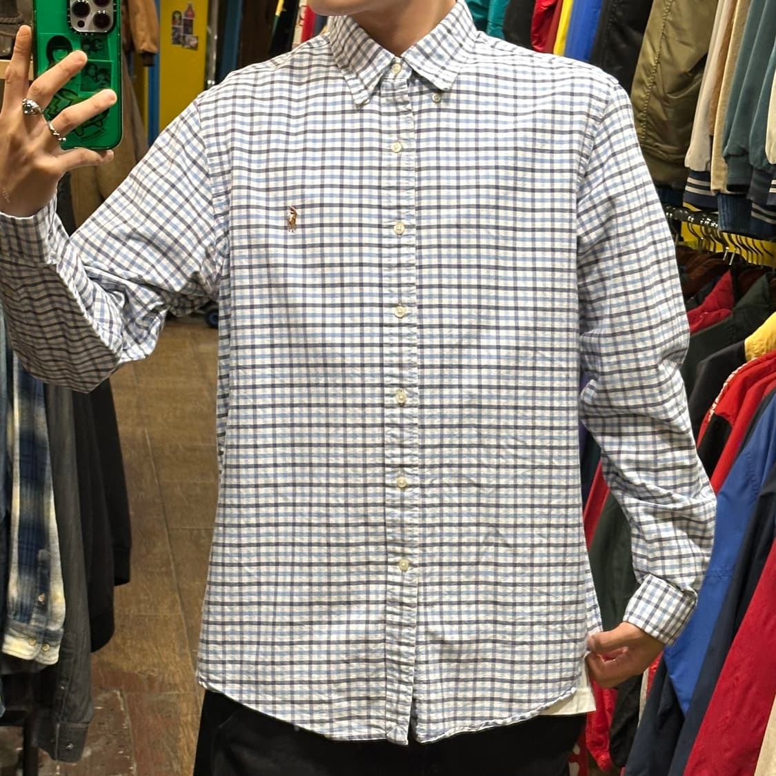 [HI] 폴로 랄프로렌 반팔셔츠 체크블루 상품이미지2