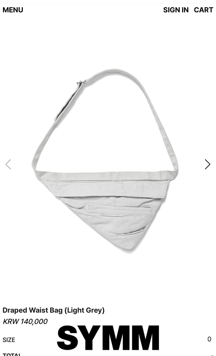 symm draped waist bag 상품이미지1