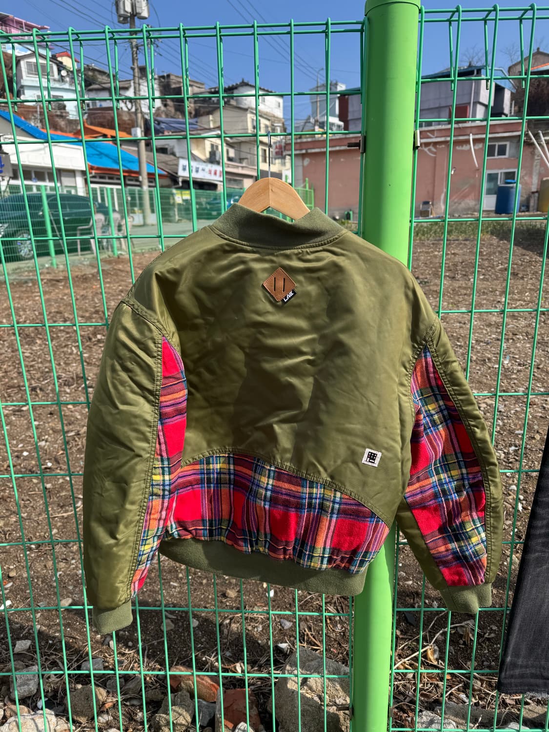 프리키쉬빌딩 체크무늬 항공패딩 m 상품이미지3