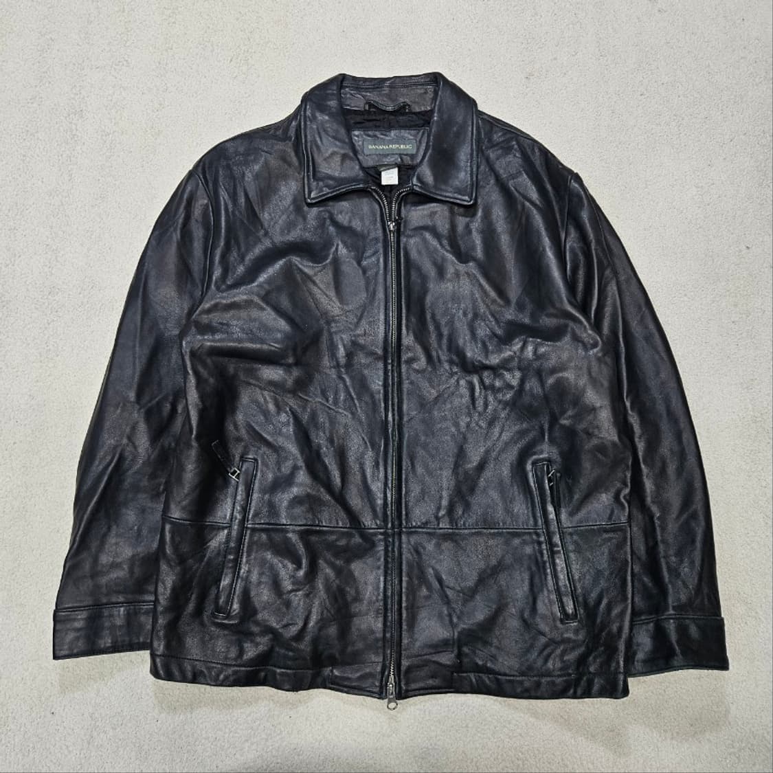00s 바나나리퍼블릭 레더 자켓 L 블랙 상품이미지1