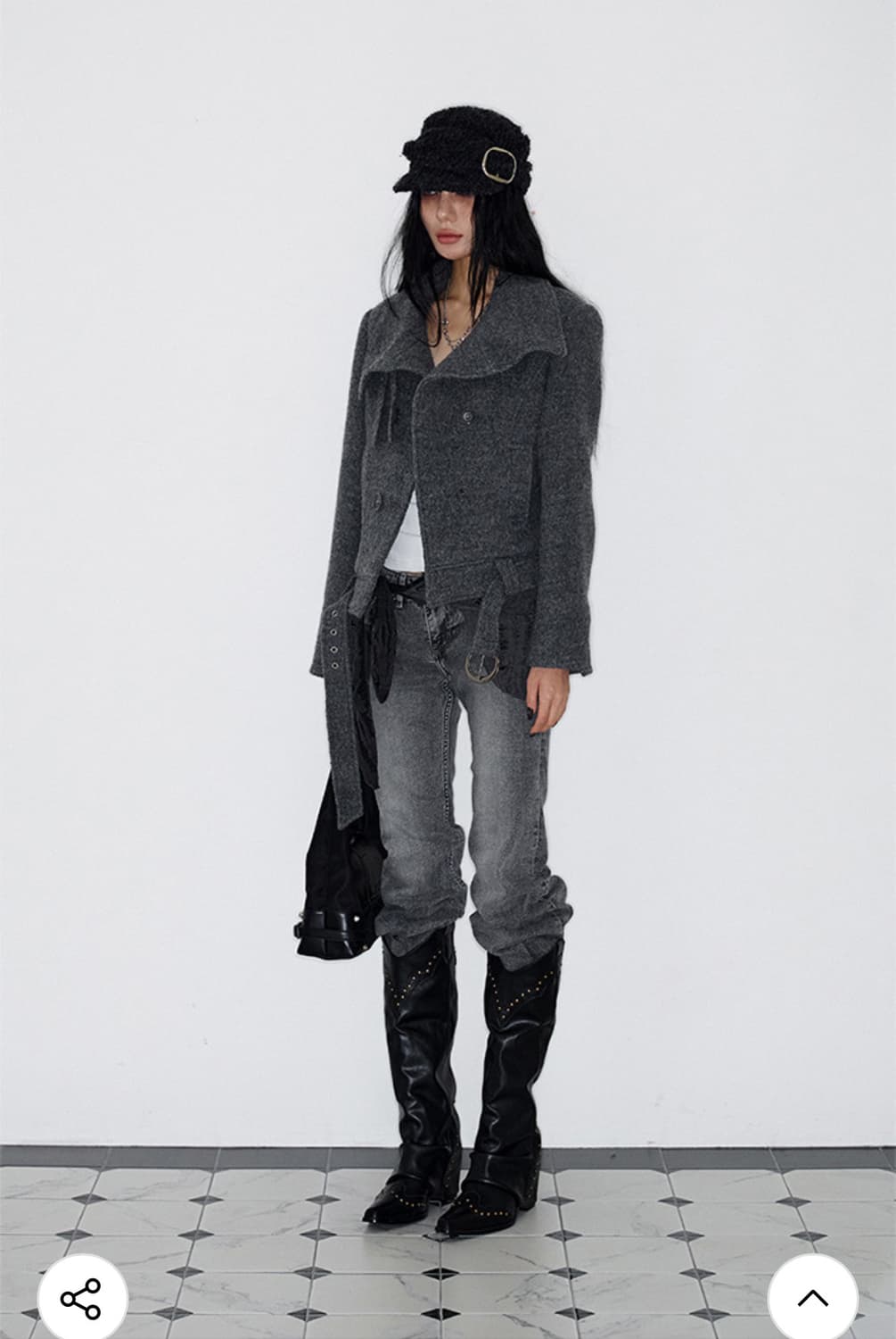 낫노잉 모자 Buckle Bellboy Cap (GREY) 상품이미지5