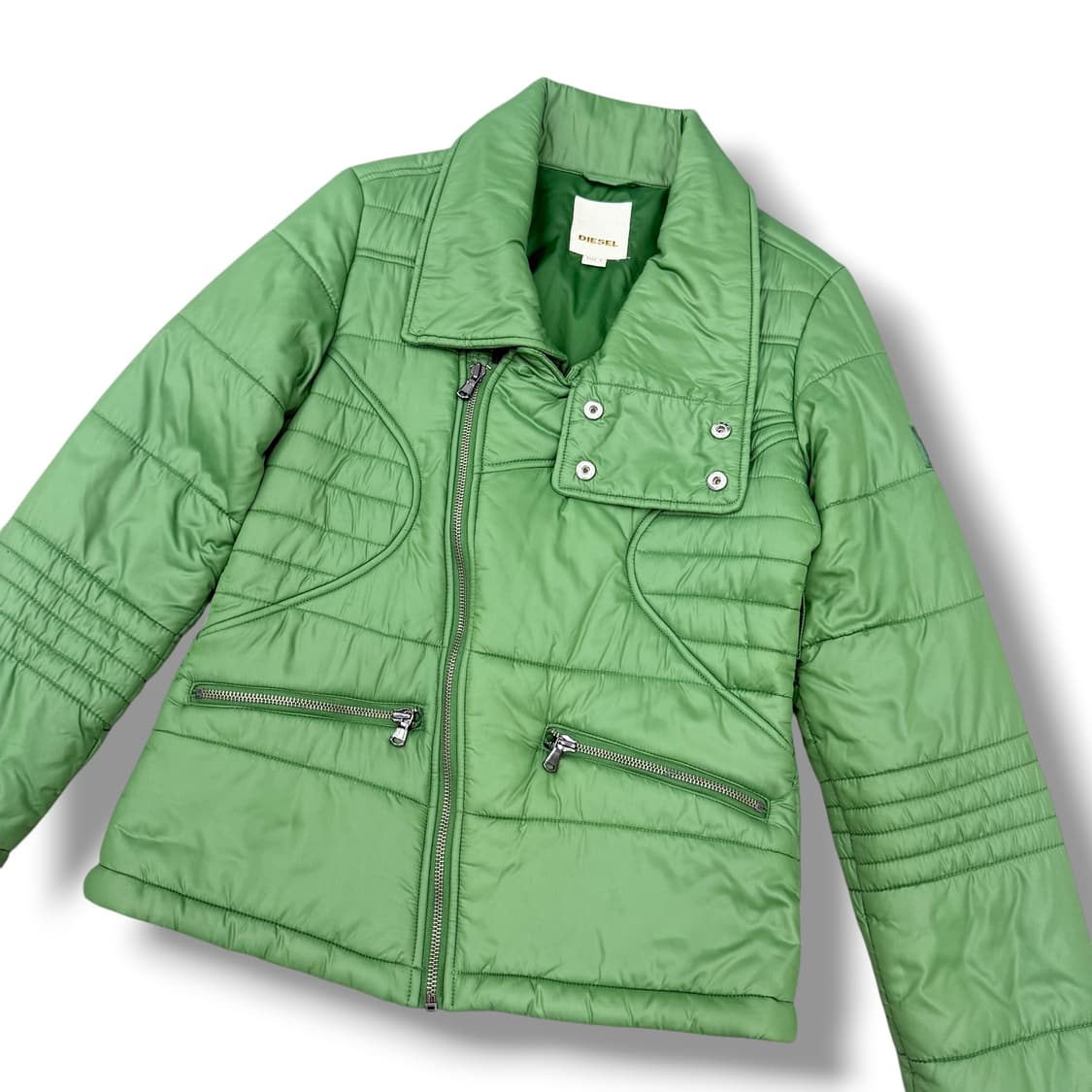 디젤 빈티지 바이커 하이넥 경량패딩 상품이미지3