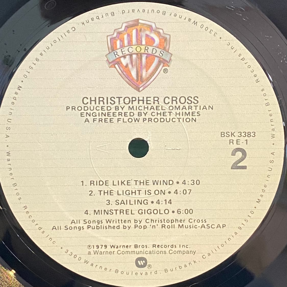 (LP) Christopher Cross-Christopher Cross 상품이미지5