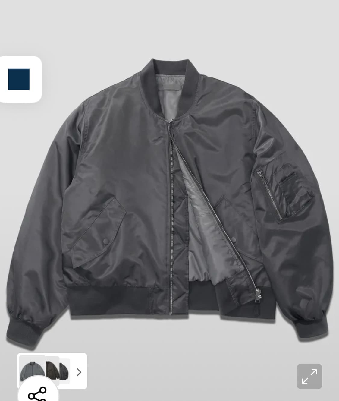 제멋 실버 MA-1 상품이미지1