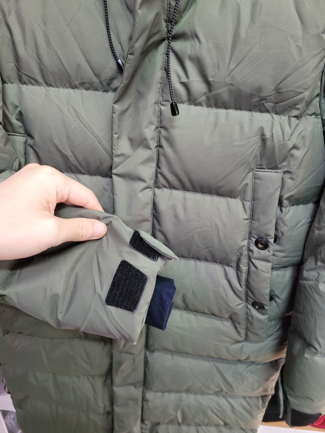 Penfield 펜필드 밝은카키색 후드 롱패딩 오리털 상품이미지3