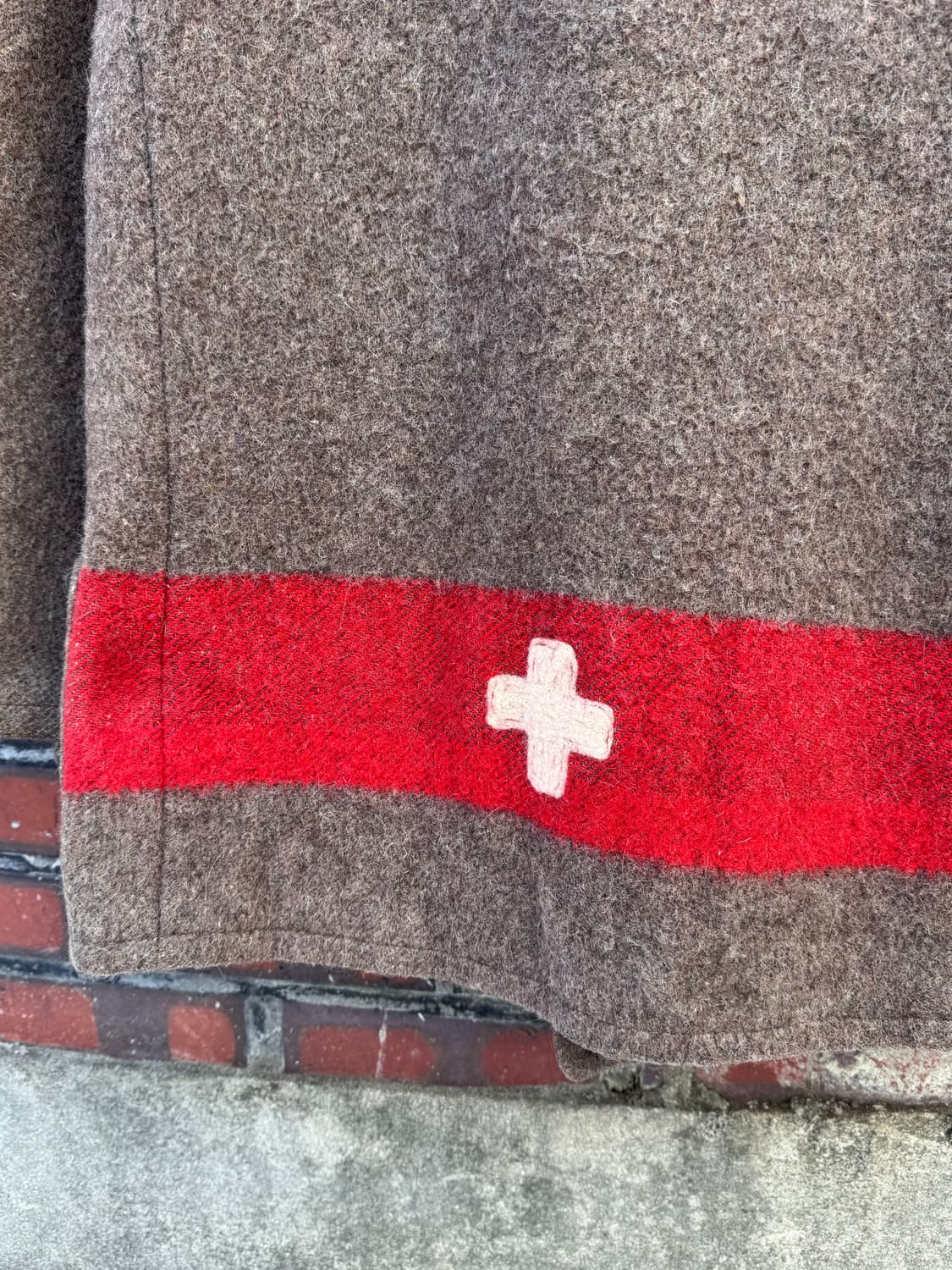 KHAKI/dessin Travaux 스위스 아미 블랭킷 코트 상품이미지8