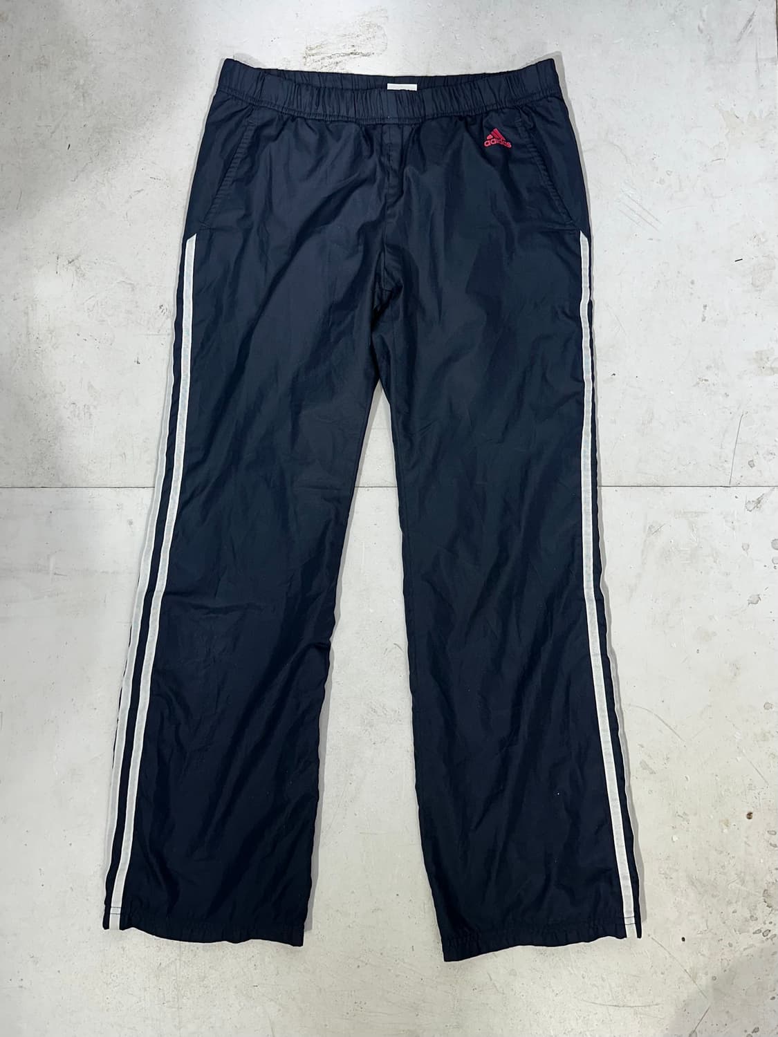 아디다스 핑크 로고 네이비 화이트 삼선 트레이닝 바지 트랙 팬츠 S 상품이미지4