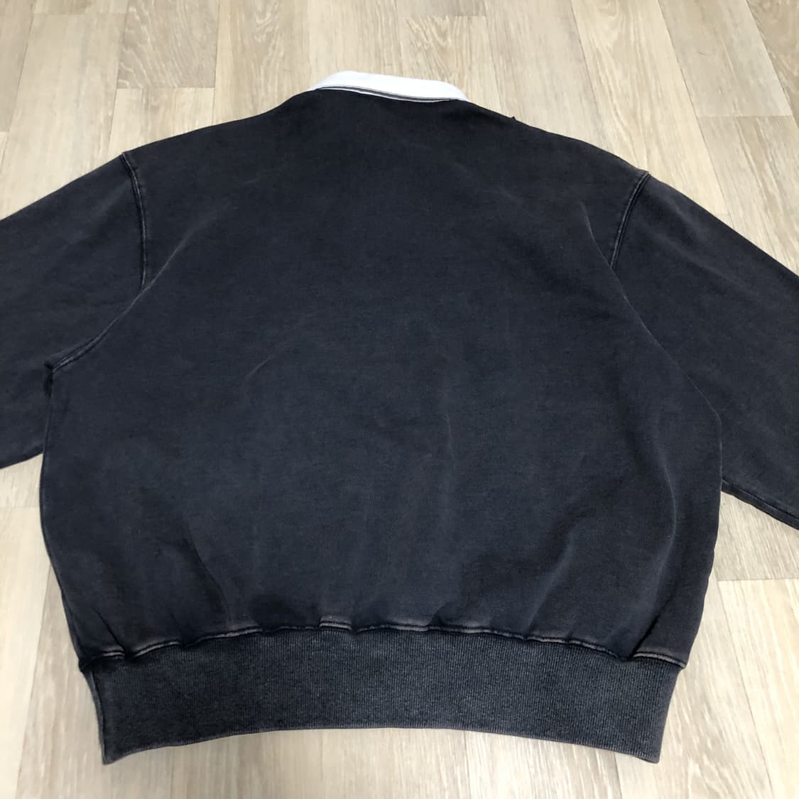 (M) 새상품 파르티멘토 2year 워시 럭비 스웨트 셔츠 다크 네이비 상품이미지10
