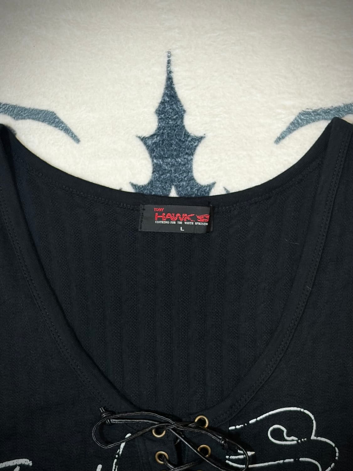 Punk lettering eyelet sleeveless 상품이미지9