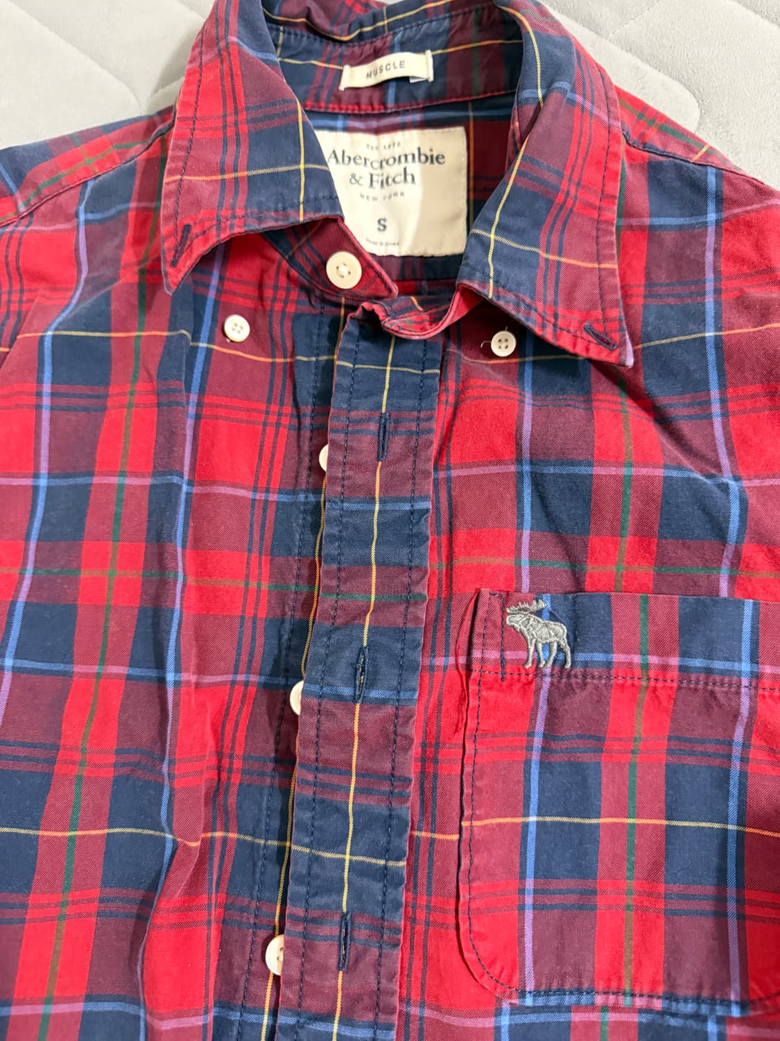 아베크롬비 체크 셔츠 S  95  구재 상품이미지2