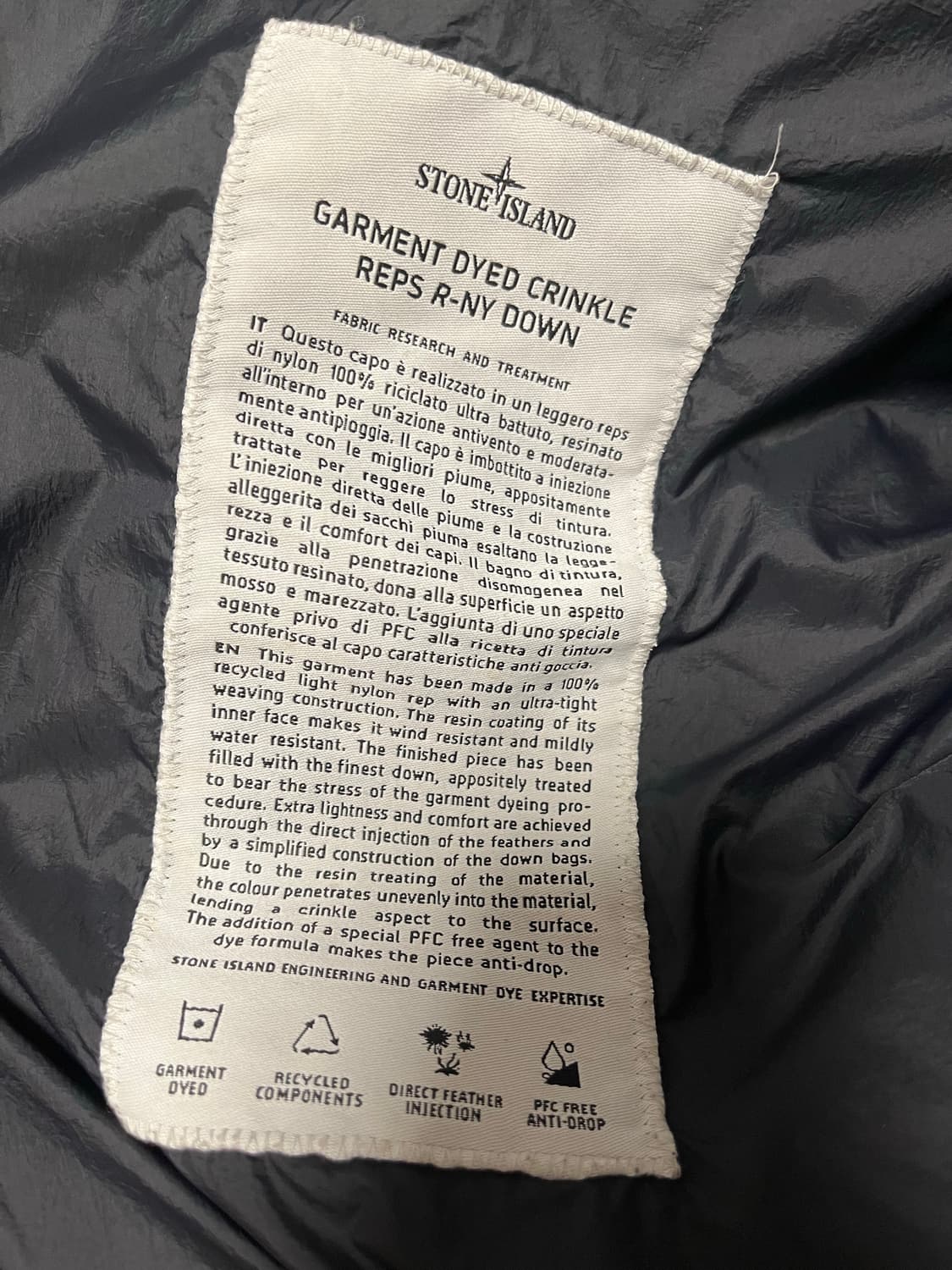 22fw / 스톤아일랜드 크링클랩스 패딩 상품이미지4