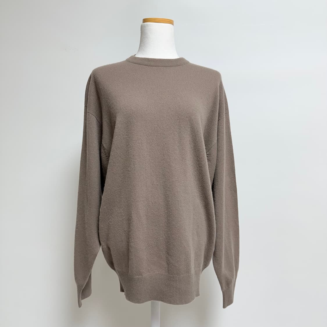 [캐시미어 100%] 코코아브라운 라운드 니트 M 상품이미지1