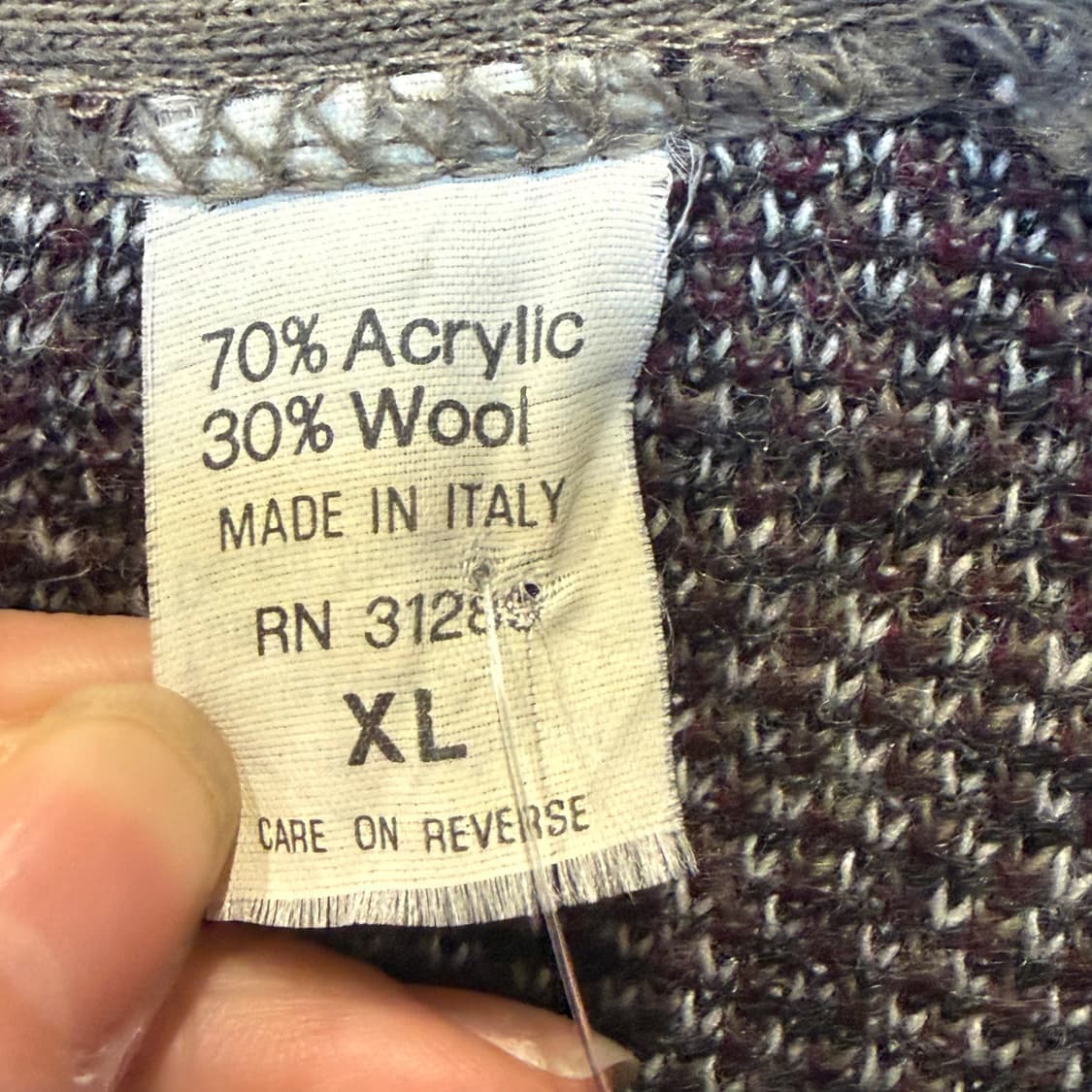 EURO VINTAGE 에스닉 아가일 니트 가디건 자카드 패턴 디테일 상품이미지5