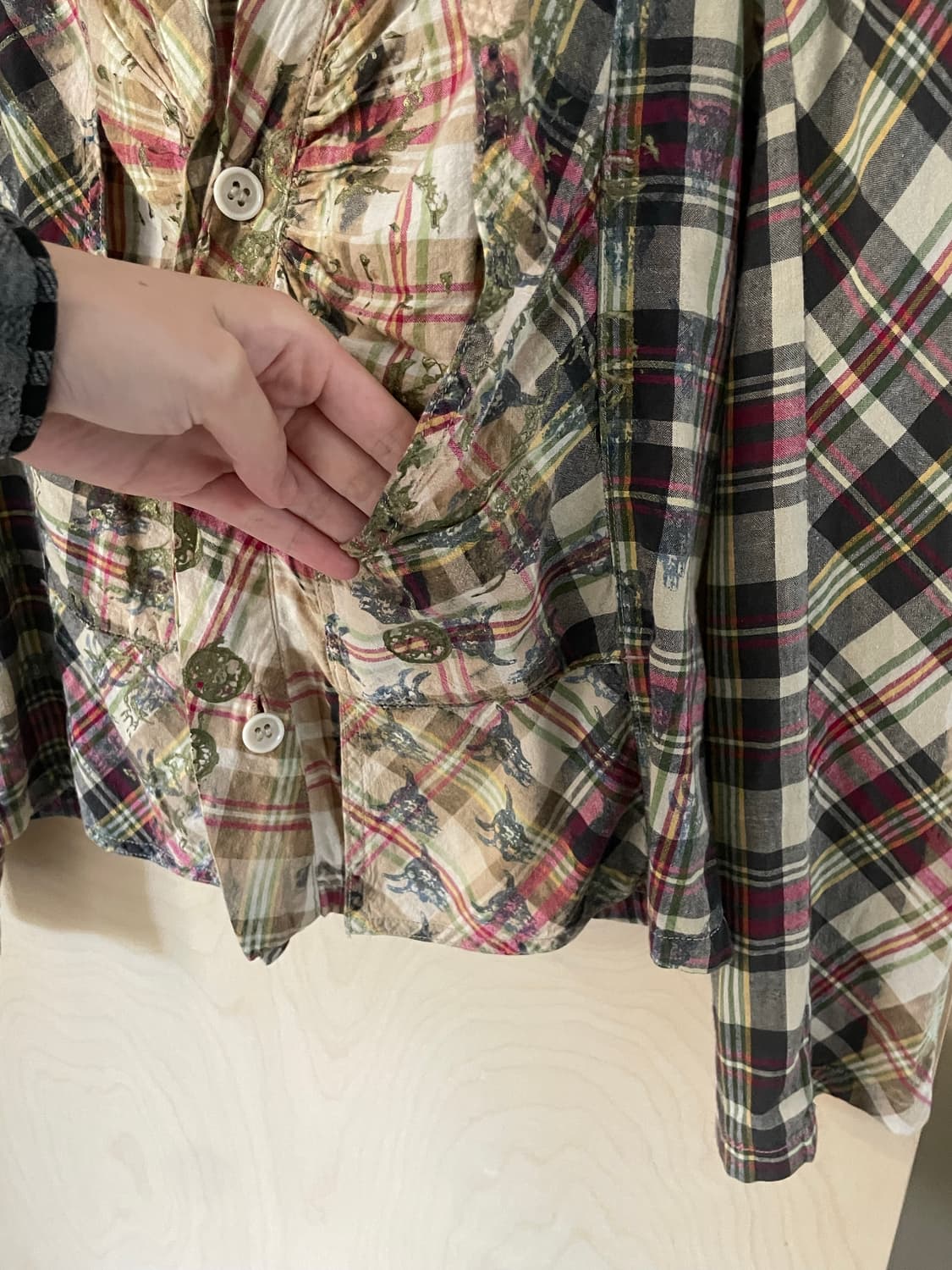 주카 zucca 체크 가디건 상품이미지3