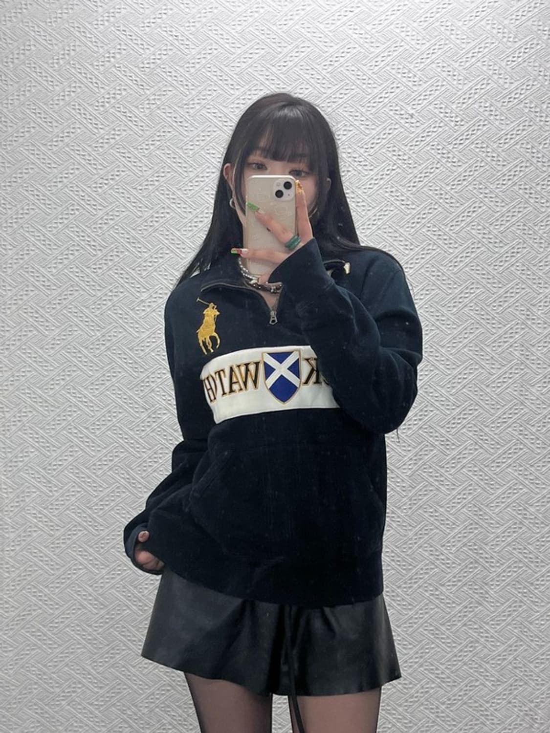 폴로 랄프로렌 치프키프 블랙와치 반집업 맨투맨 L C09455 상품이미지2