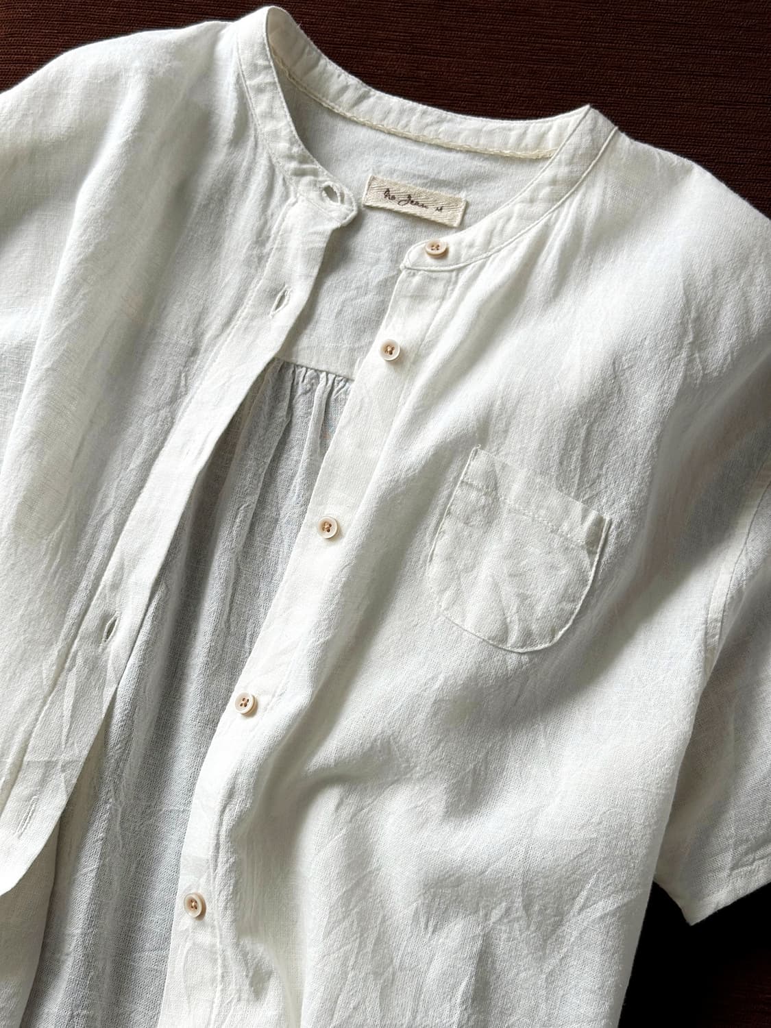Cotton linen natural design shirt 상품이미지1