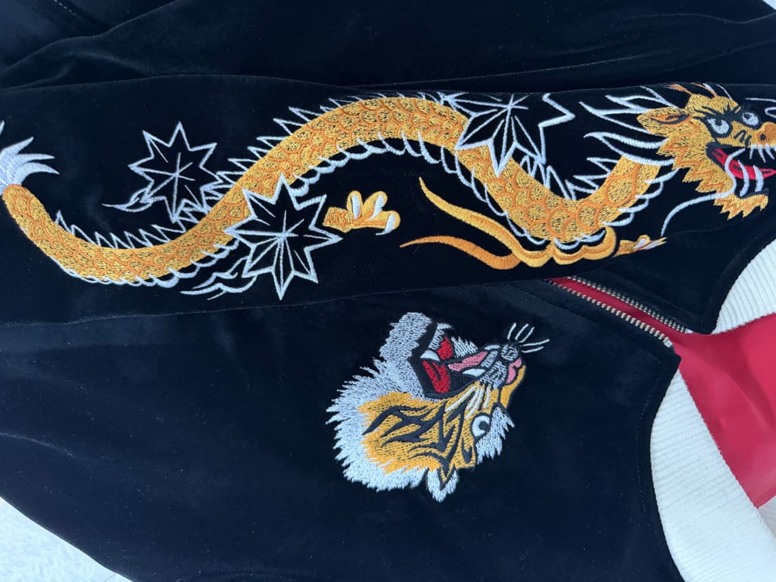 다크룸 스튜디오 x 찬스 클로딩 수베니어 자켓 블랙 화이트 상품이미지7