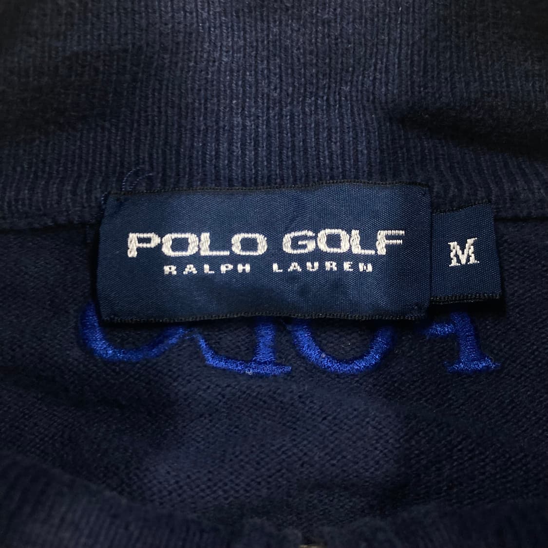 폴로 네이비 컬러 빅포니 니트 집업 상품이미지4