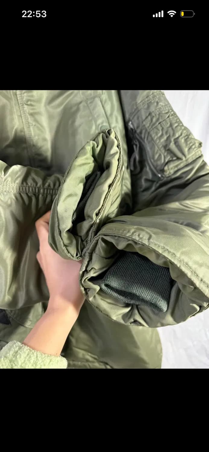 알파인더스트리 카키 야상 패딩 자켓 s 상품이미지7