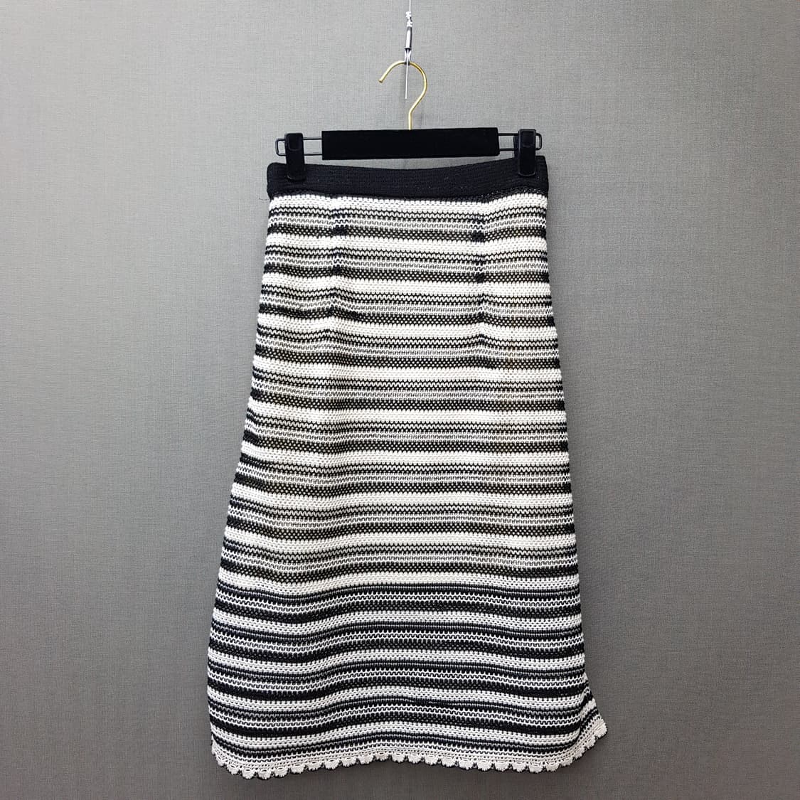 듀엘 2025 크로쉐 스프라이트 니트 스커트 S사이즈 상품이미지5