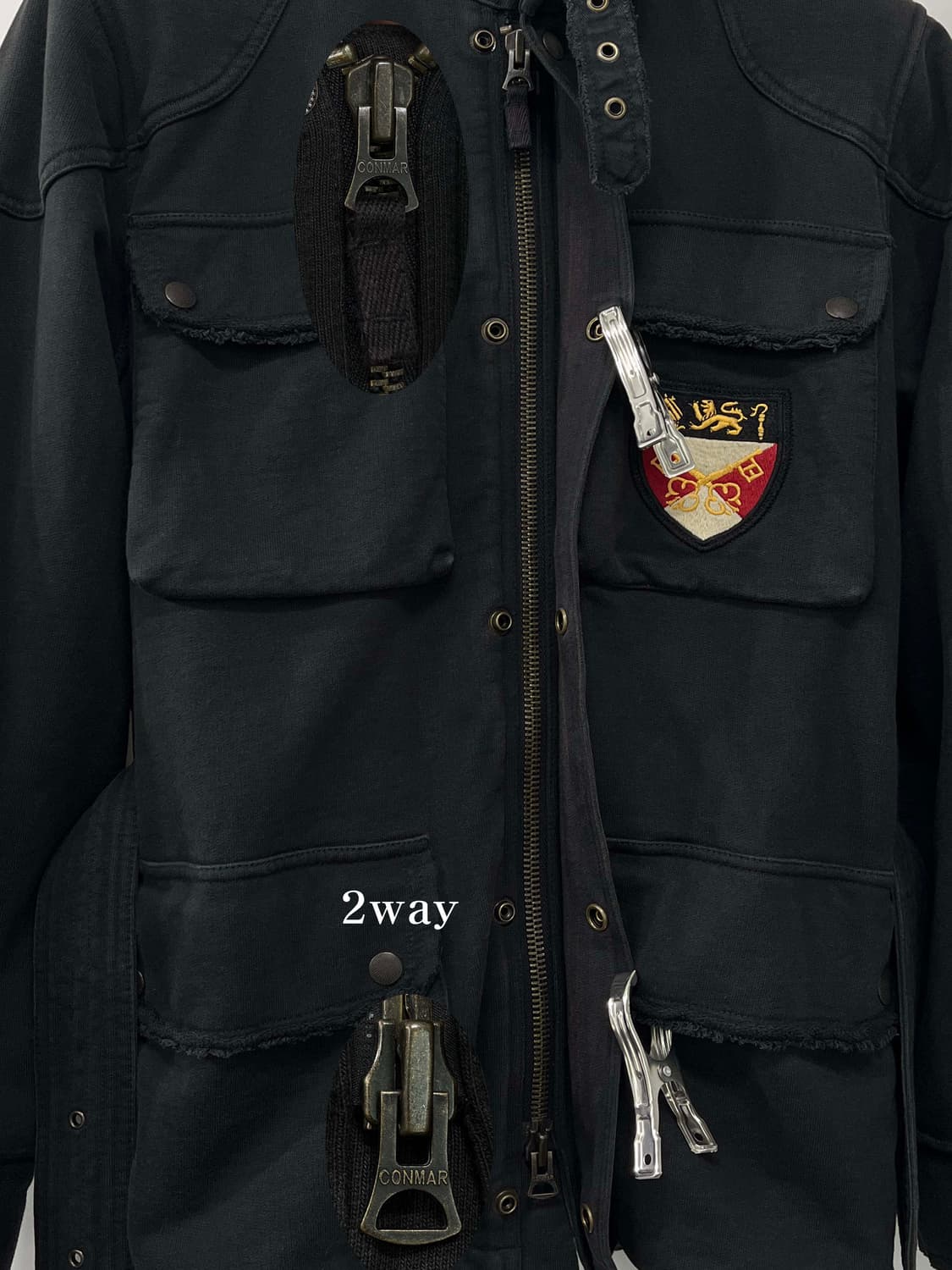 폴로 랄프로렌 블랙 피그먼드 모토사이클 라이더스 벨티드 자켓 상품이미지7