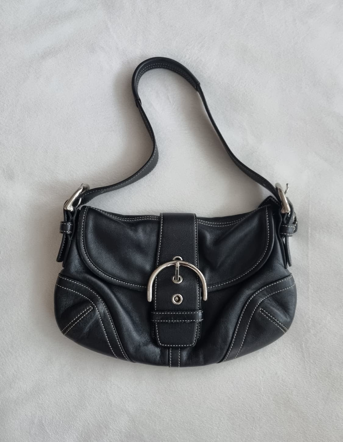 빈티지 코치 블랙 소호 버클 숄더백 상품이미지1