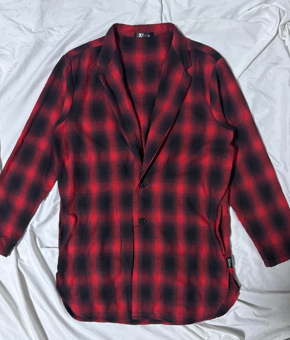 Xfrm 옴브레 체크 셔츠형 자켓 vkei 상품이미지3