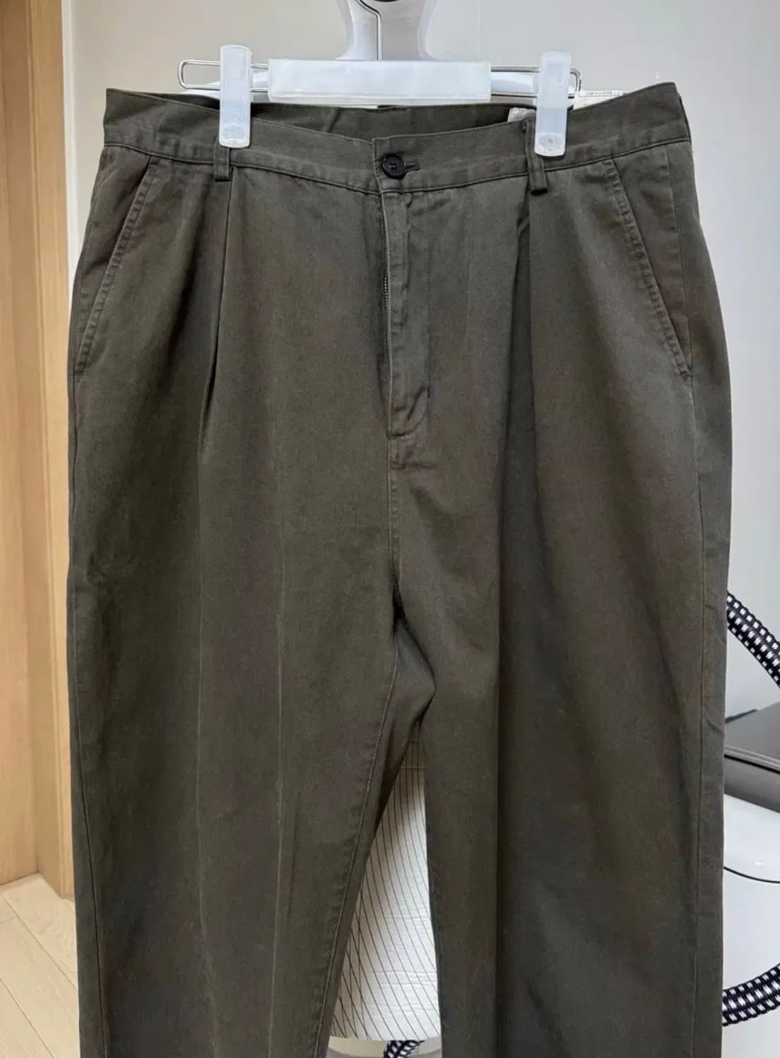 아트이프액츠 원턱 치노 올리브 팬츠L 상품이미지3