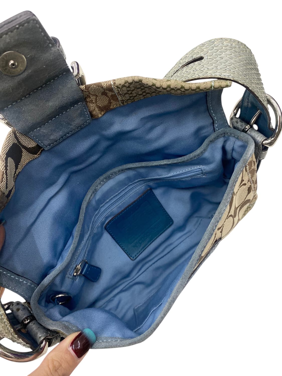 코치 y2k 패치워크 바게트백 상품이미지3