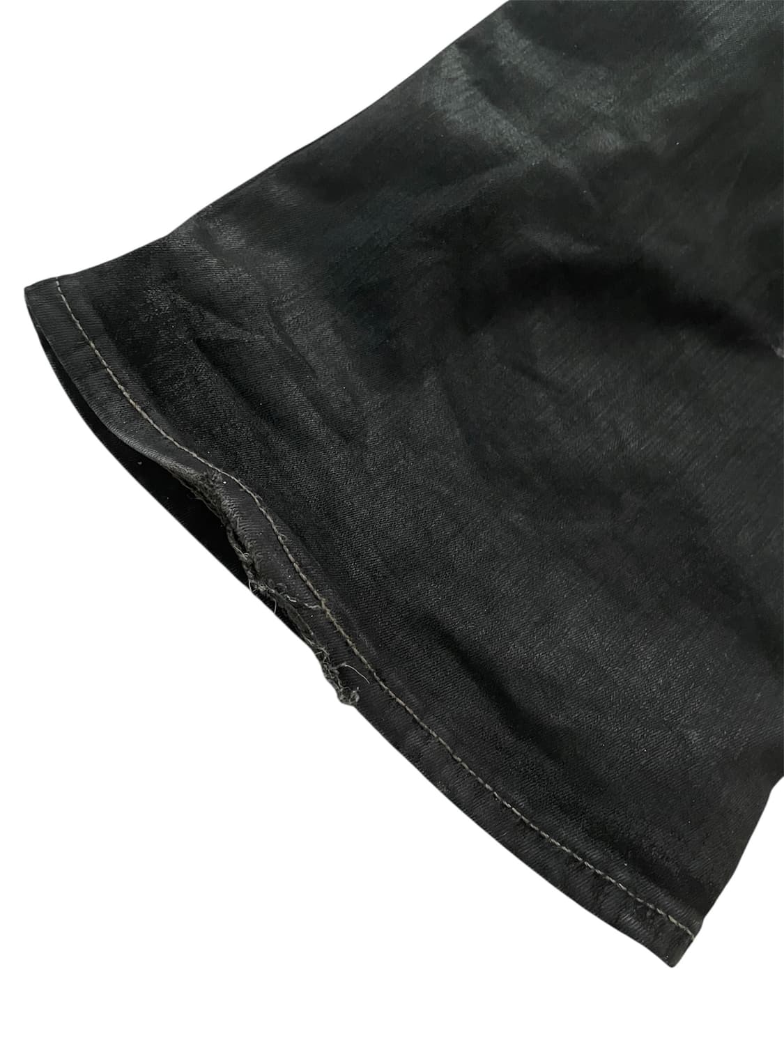 릭오웬스 부츠컷 블랙왁스 코팅 데님진 SBW 상품이미지4