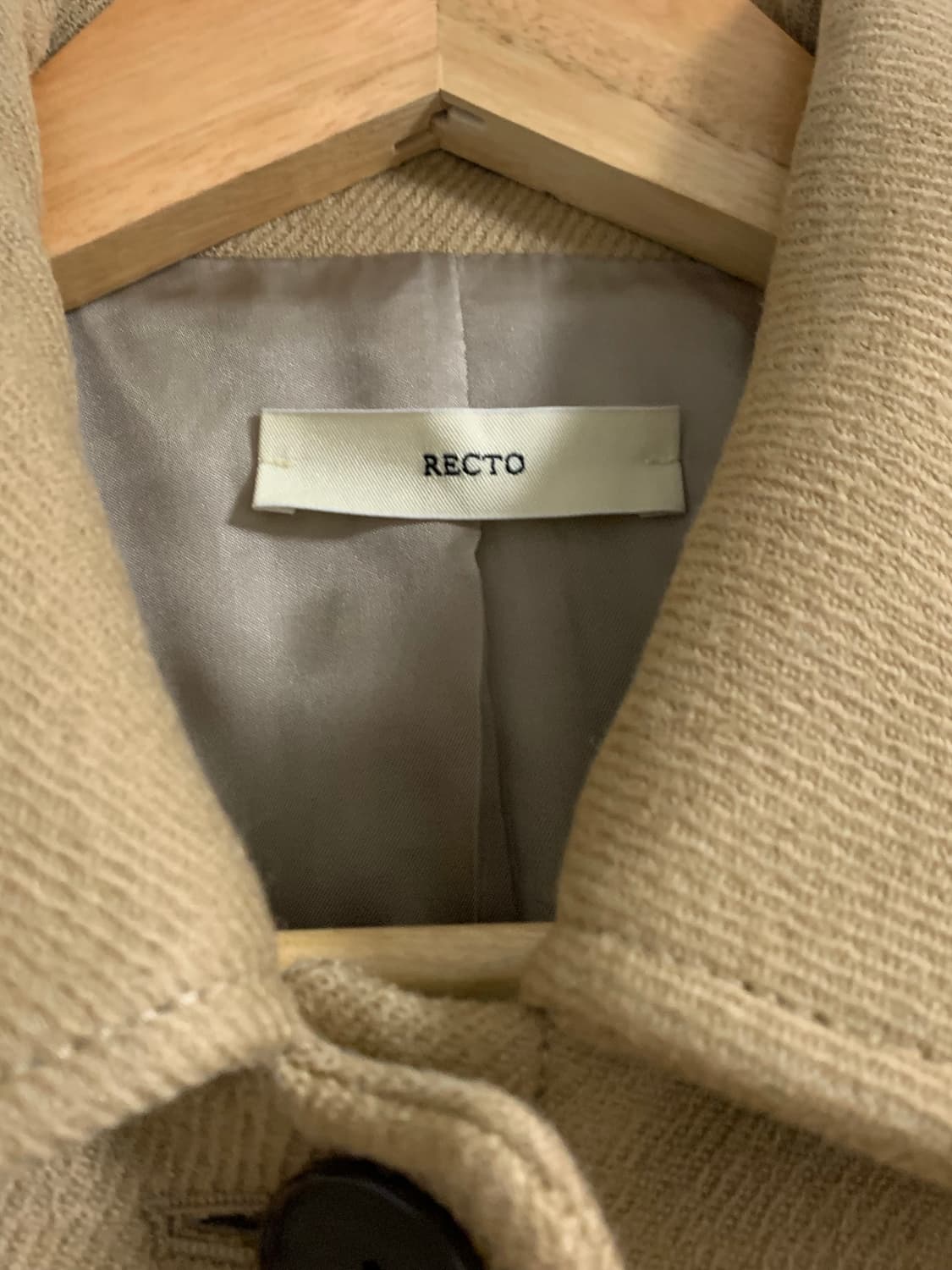 Recto 렉토 버진 울 크롭 자켓 베이지 M 상품이미지5