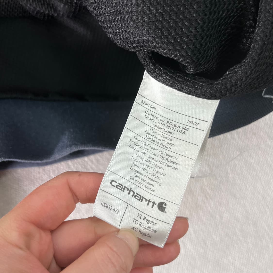 110 칼하트 써멀 네이비 후드집업 상품이미지6