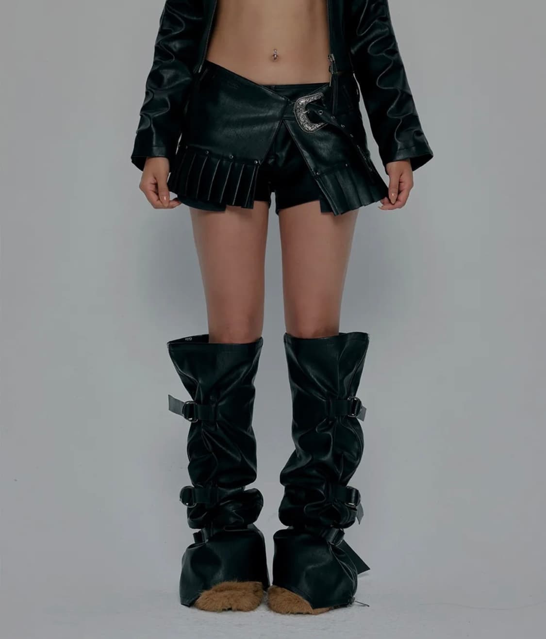 길라아카이브 레이어드 스트랩 벨트 스커트 상품이미지1