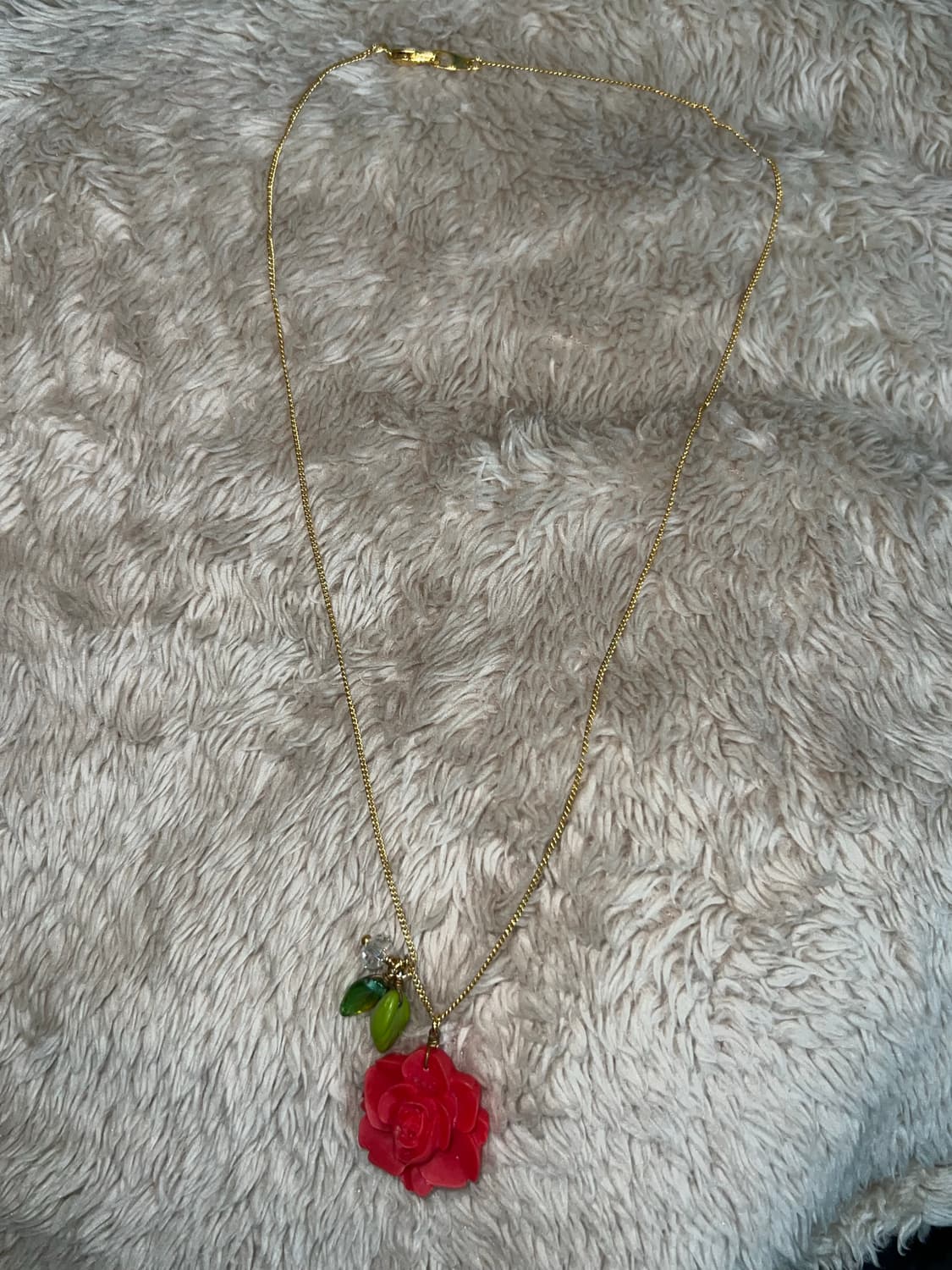 엔틱깔 페어리 장미 골드체인 빈티지 목걸이 상품이미지3