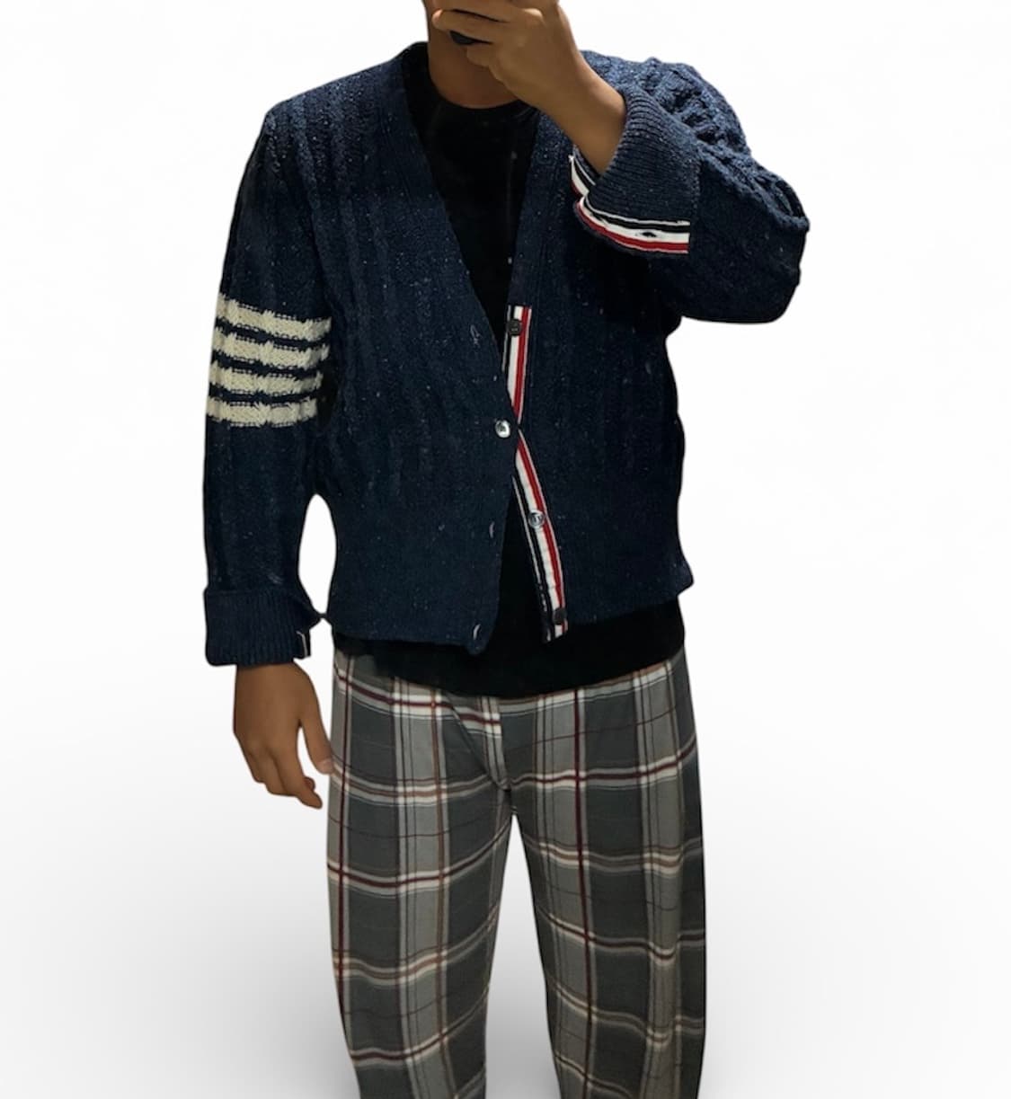 [새상품] 톰브라운 도네갈 트위스트 케이블 사선 클래식 브이넥 가디건 3 상품이미지7