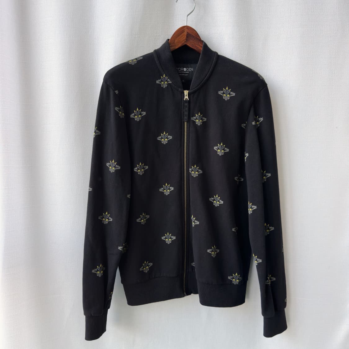 하이드로겐 로봇 스컬 프린팅 블루종 블랙 L 상품이미지1