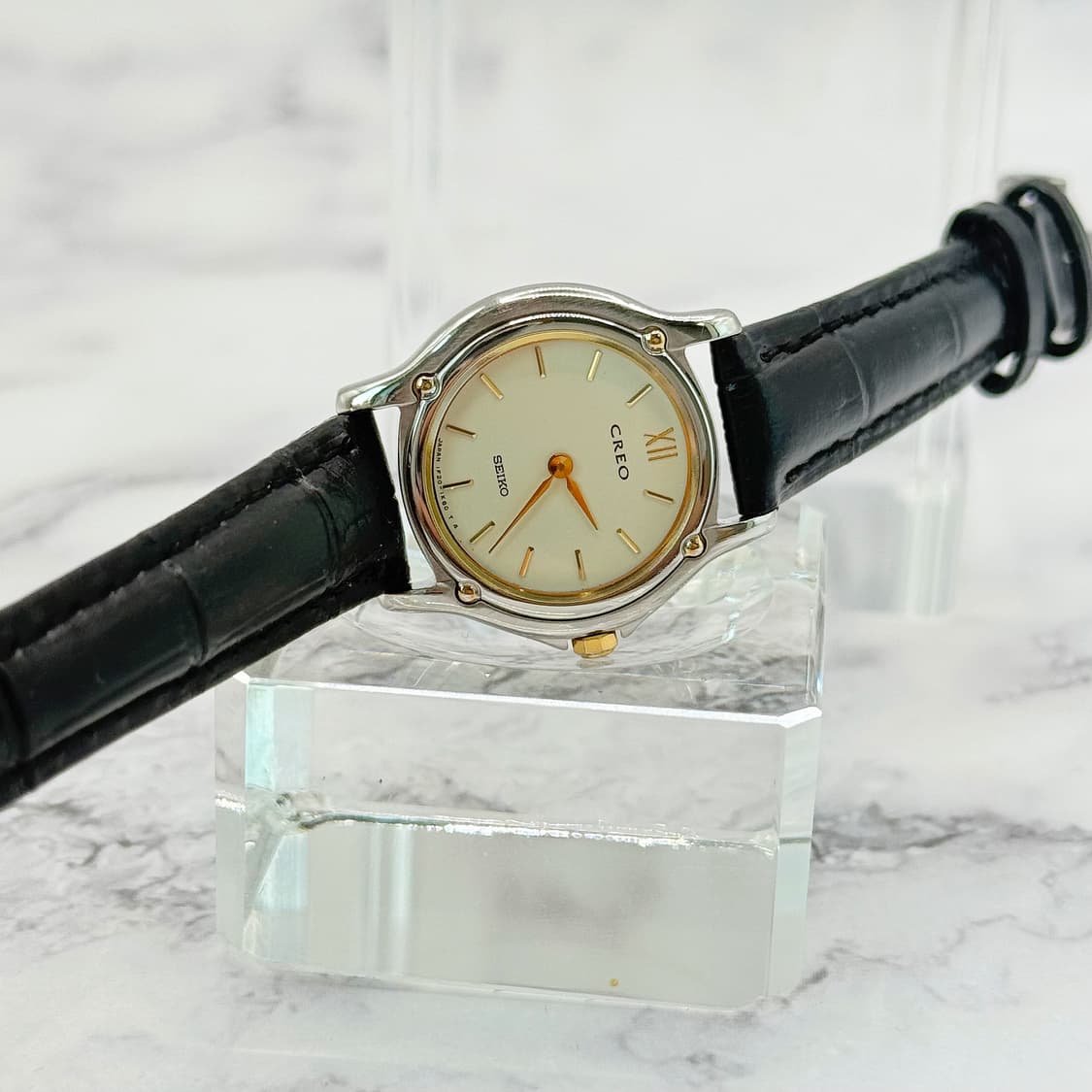 90s00s 빈티지 세이코 크레오 샴페인 골드 워치 상품이미지3