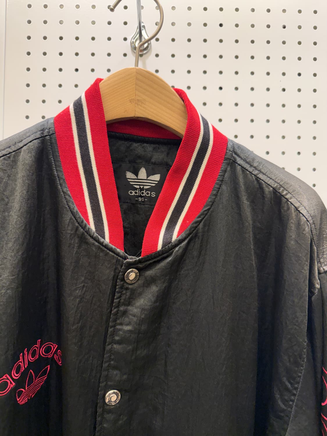 00s 아디다스 올드스쿨 사틴 바시티 자켓 U43 상품이미지5