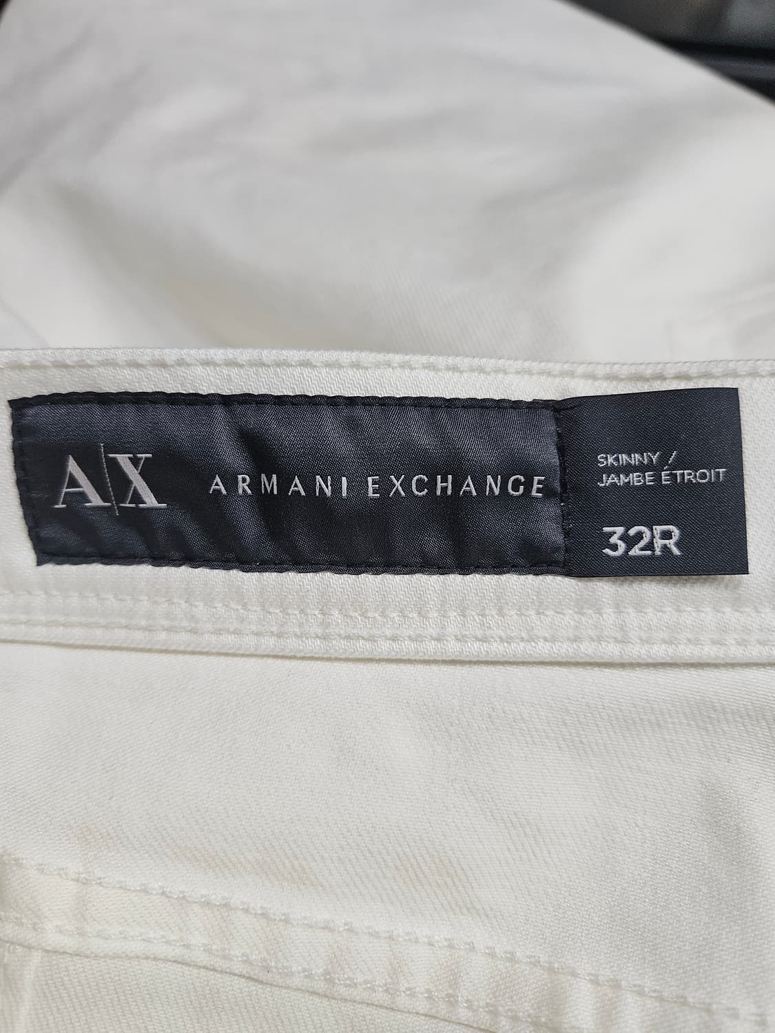 아르마니 익스체인지 화이트 남성 슬림핏 허리 32~33 데님팬츠  상품이미지3