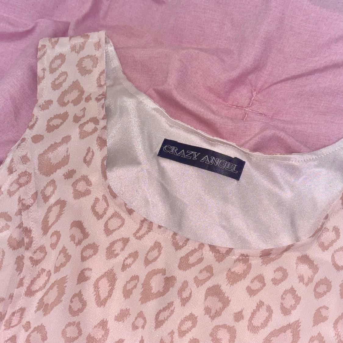 핑크 호피 빈티지 원피스 y2k 라떼갸루 히메갸루 오네갸루 상품이미지2