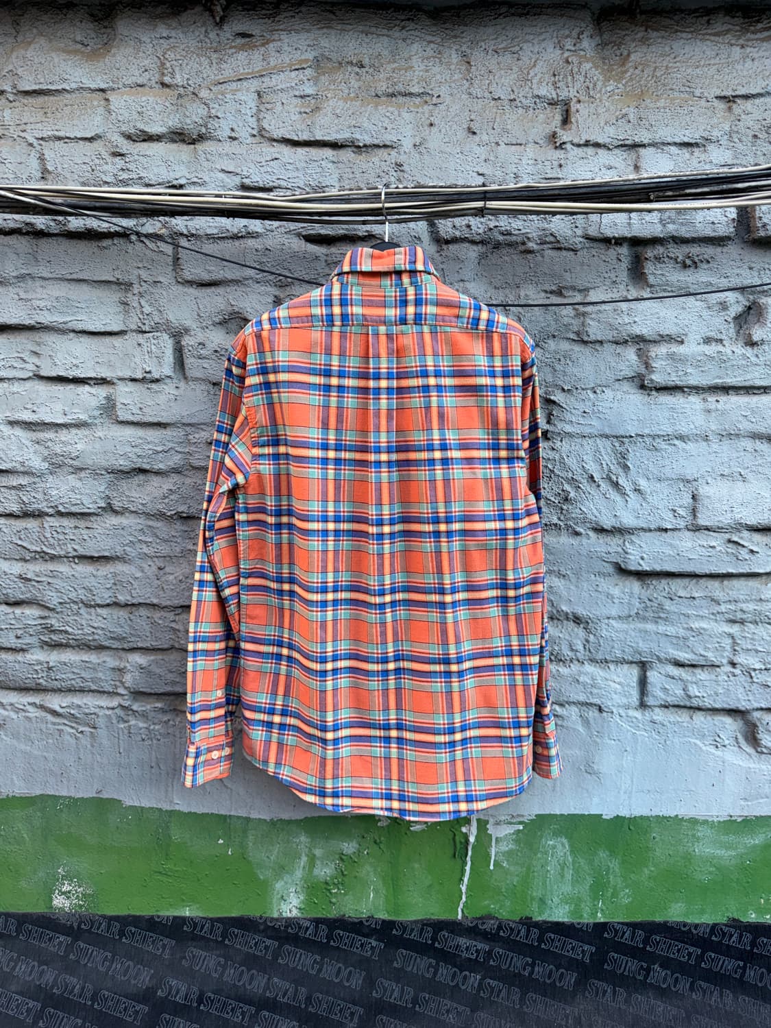 Brooksbrothers 브룩스브라더스 오렌지 체크 셔츠(s) 상품이미지5