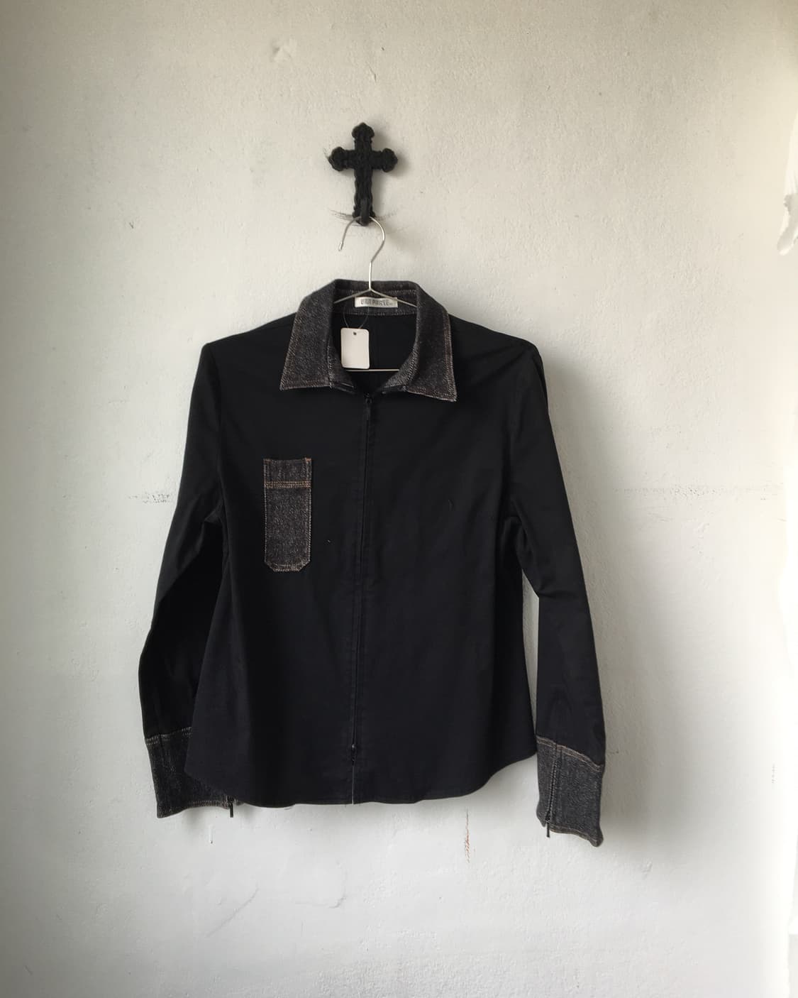 Collar point shirt zip up 상품이미지1