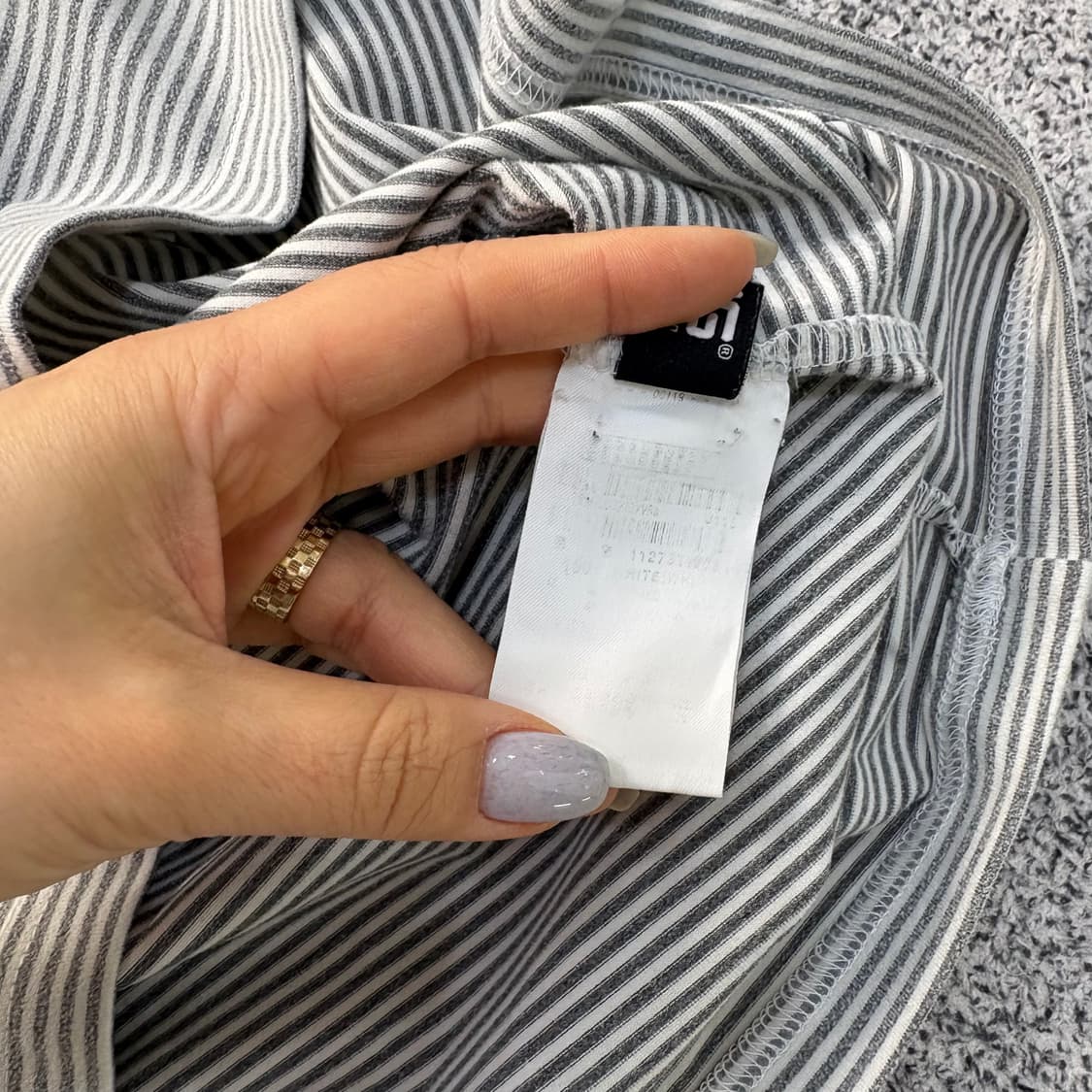 실측 PING 스트라이프 반목 긴팔티 0305J 상품이미지5