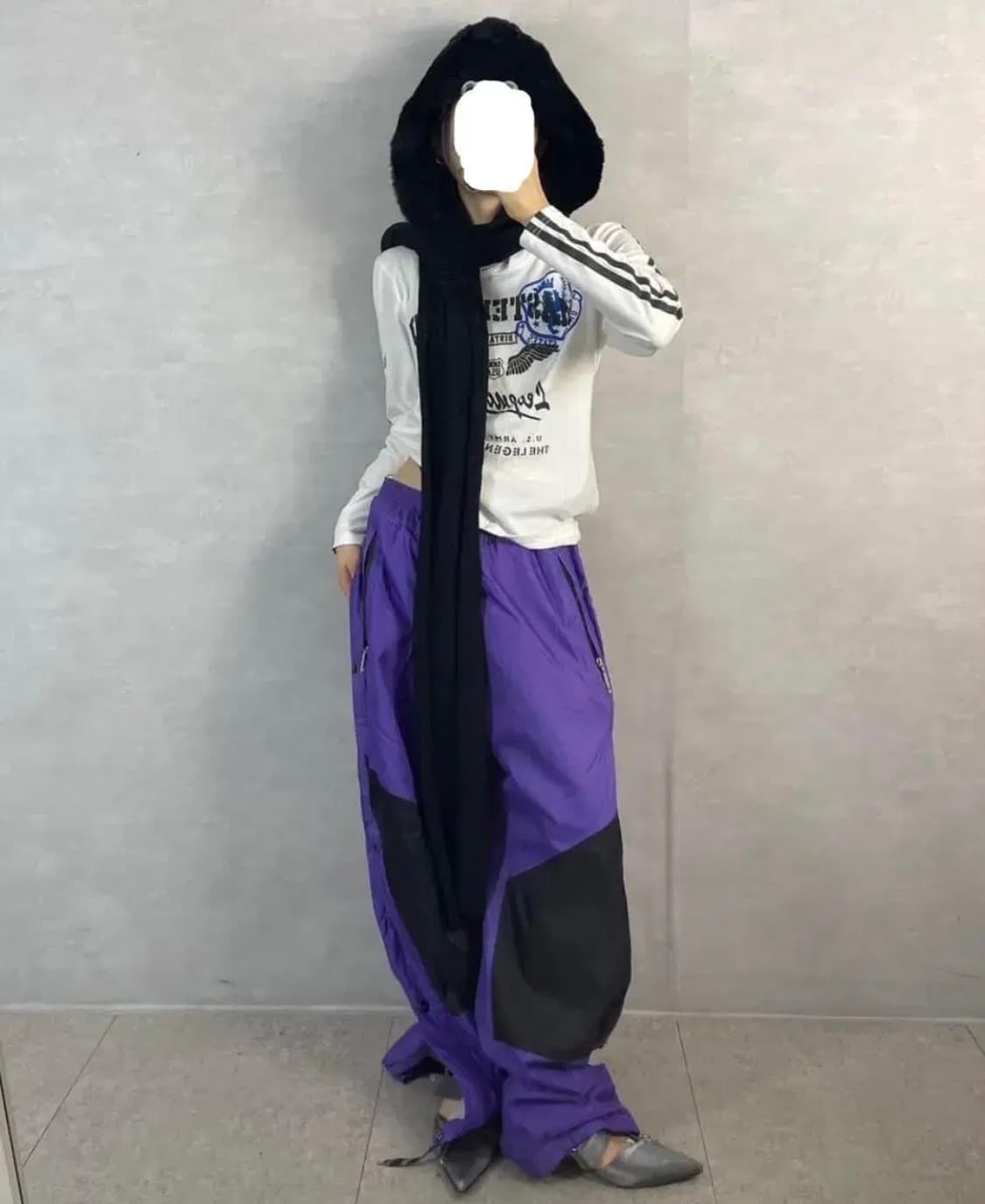 빈티지 바라클라바 머플러 블랙 상품이미지1