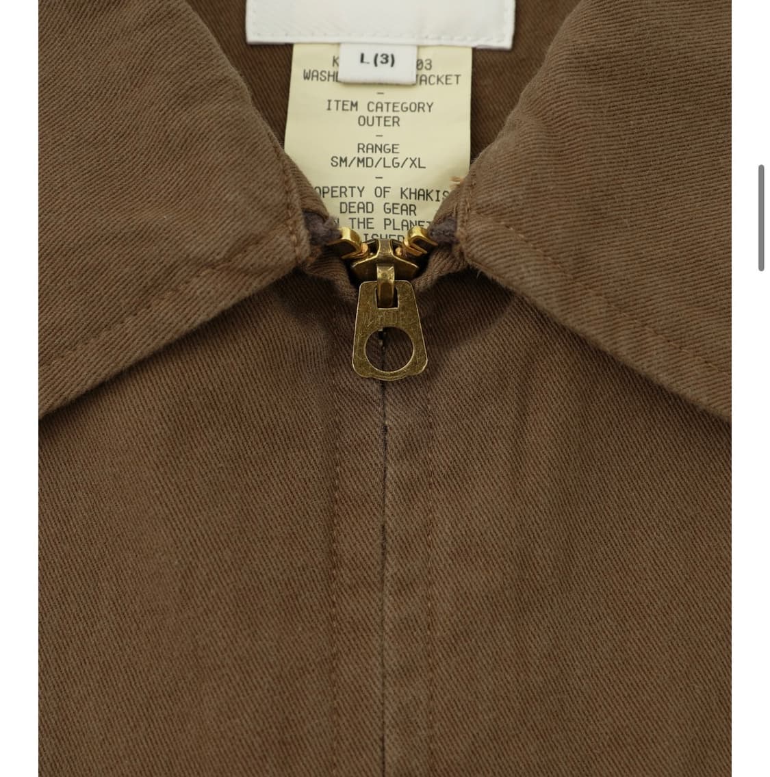 카키스 워시드 스윙 자켓 브라운, XL 상품이미지4