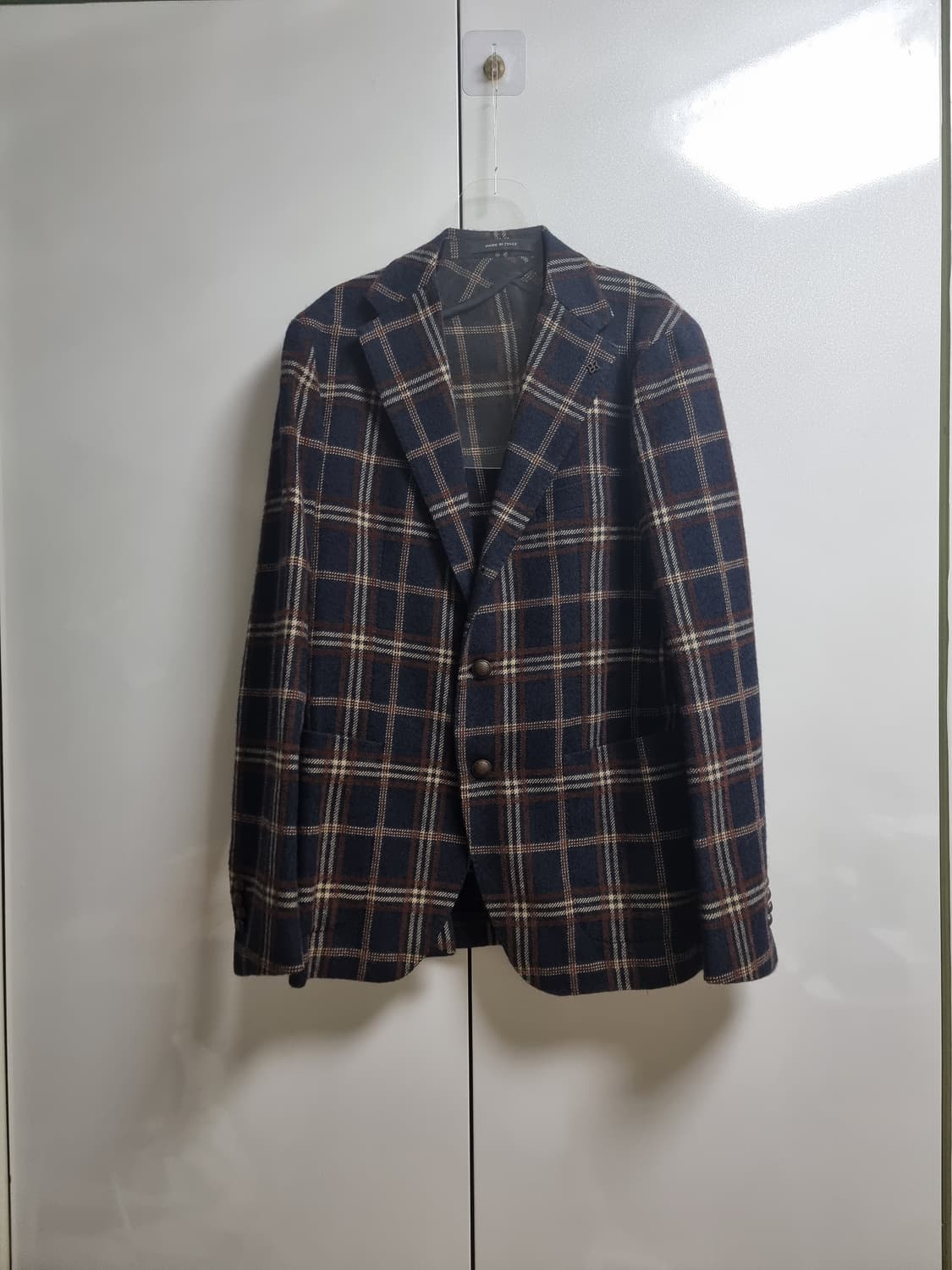 이탈리아 명품 딸리아또레 체크 블레이저 자켓 마이 상품이미지5