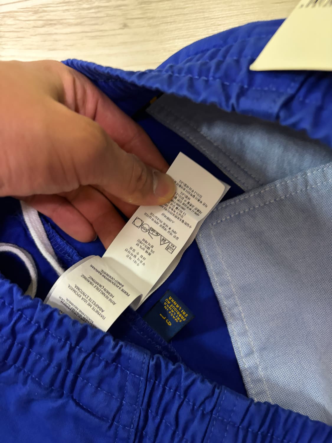 [L] 폴로 랄프로렌 프렙스터 반바지 블루/레드 새상품 상품이미지5