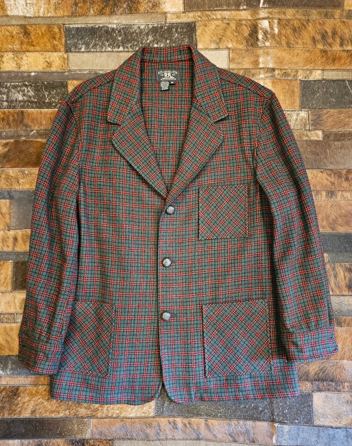 더블알엘 울 체크 자켓  상품이미지1