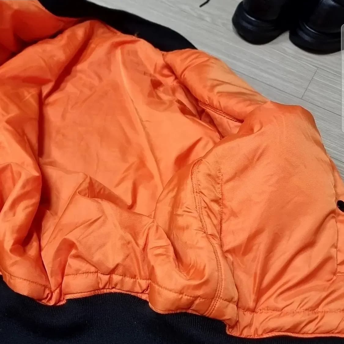 알파인더스트리 MA-1 블랙 패치 봄버 자켓(100) 상품이미지6